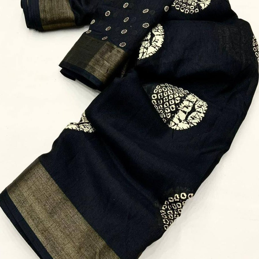 Cotton crape Saree