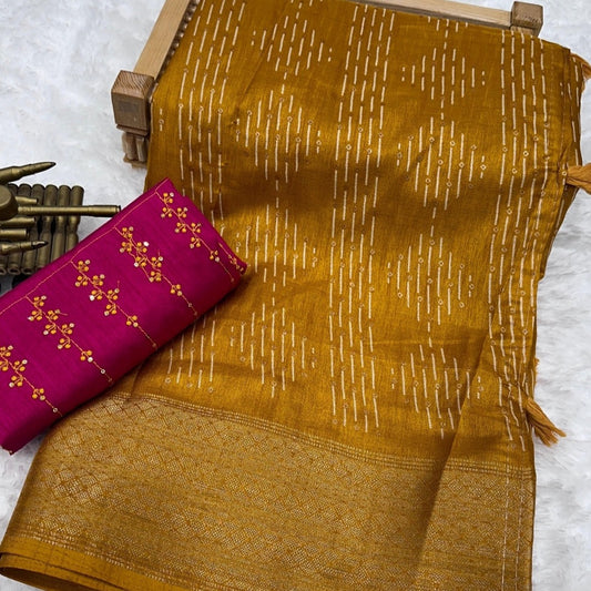 Muslin cotton Saree