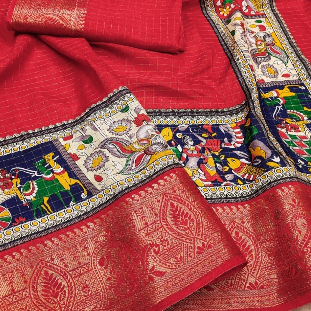 Kalamkari Printed Saree