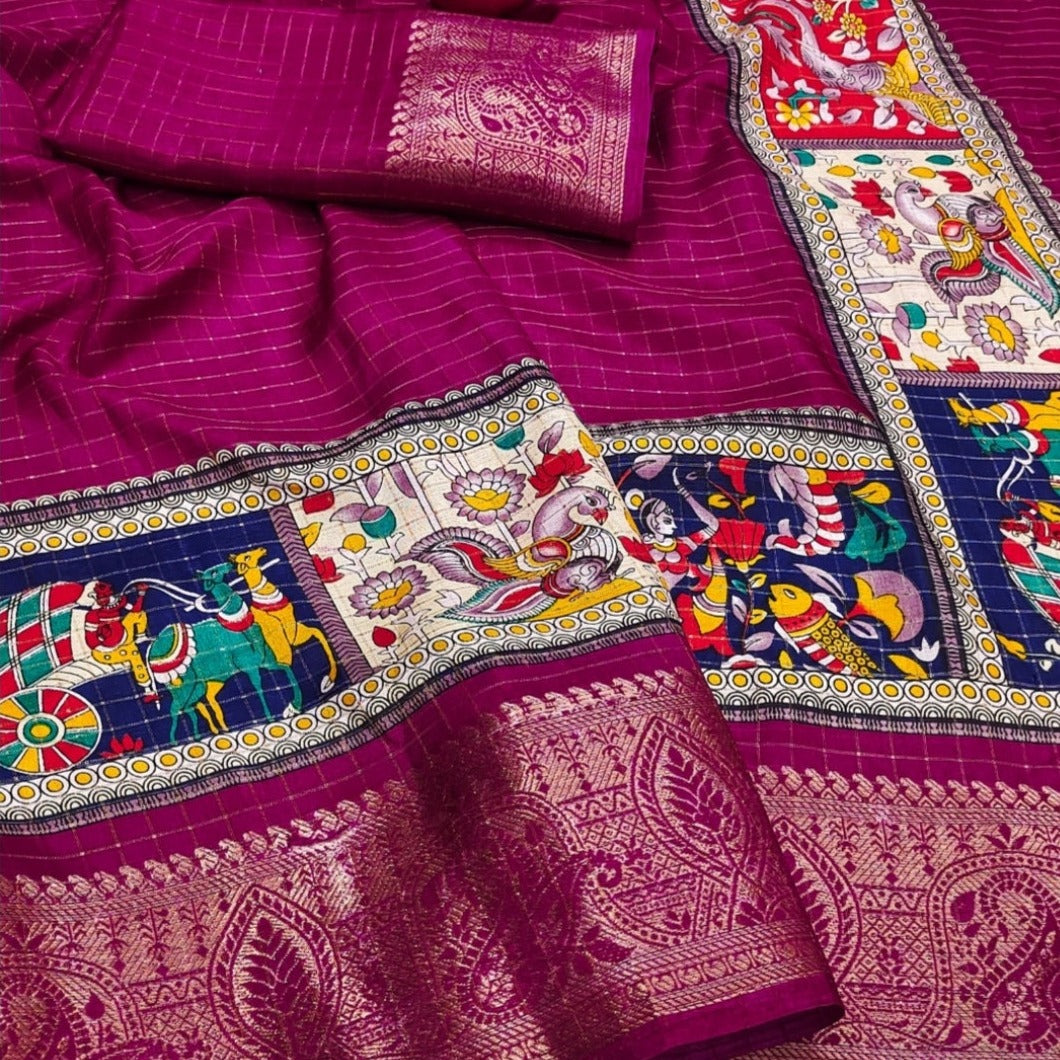 Kalamkari Printed Saree