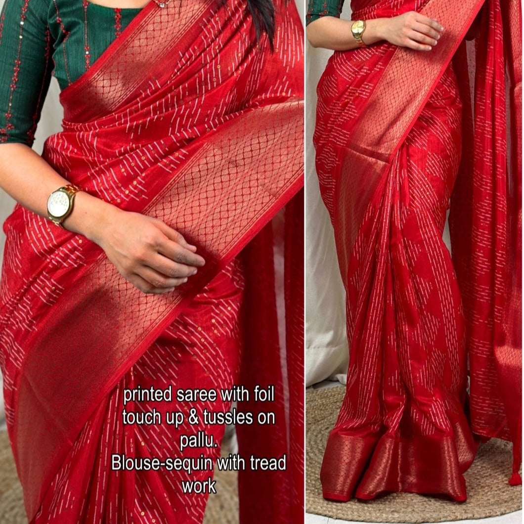 Muslin cotton Saree