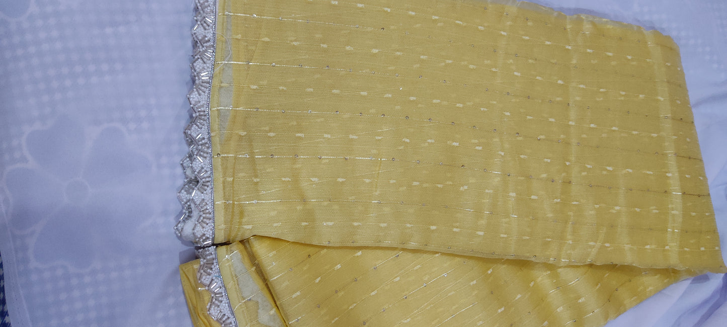 Kaddhi linen saree